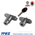 Security disc key sliding drawer lock